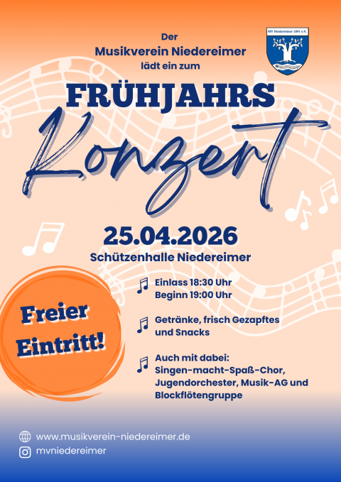 Frühjahrskonzert / Plakat: Musikverein Niedereimer 